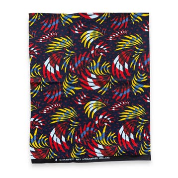 Fat Quarter Afrikaanse Wax Print Stof - Paars Wit FTQ 8705 -, Hobby en Vrije tijd, Stoffen en Lappen, Ophalen of Verzenden, Nieuw