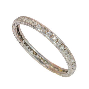 Ring Platina - Diamant - Vintage Art Deco 1920, Nieuw