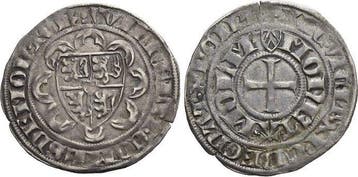 Weisspfennig o Jahr 1370 Berg-herzogtum Wilhelm Ii 1360-1408, Verzenden