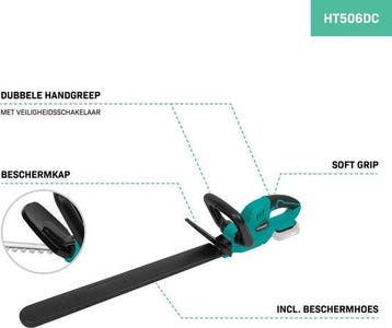 2dekans | VONROC Accu Heggenschaar 20V – Zwaardlengte 520mm, Ophalen of Verzenden, Zo goed als nieuw