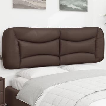 vidaXL Hoofdbordkussen Hvar 160 cm kunstleer bruin, Verzenden, Nieuw, Bruin, Overige materialen