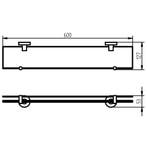 Planchet Kosmos Glas 60x10 cm Mat Zwart, Ophalen of Verzenden, Nieuw