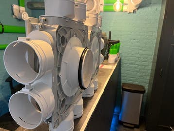 WTW 90mm Verdeelbox 12-v ( Ubbink ae48c Hybalans Zehnder), Verzenden, Nieuw, Ventilator en Afzuiger