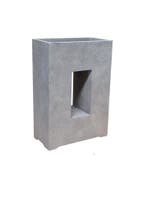 Plantenbak Fiberclay 52x27x76 cm Grijs, Tuin en Terras, Verzenden, Nieuw