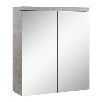 Spiegelkast Toledo 60 x 20 x 60 cm Beton Grijs Badkamerkast, Verzenden, Nieuw, Spiegelkast