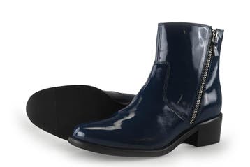 Versace 1969 Enkellaarzen in maat 39 Blauw, Lage of Enkellaarzen, Zo goed als nieuw, Versace 1969, Verzenden