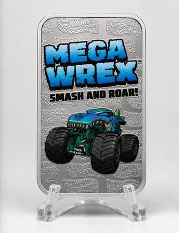 Wereldwijd. 2026 Hot Wheels – Mega Wrex – 1 oz Silver Coin –