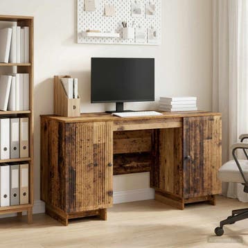 vidaXL Bureau Oud hout Bewerkt hout 142,5 x 50 x 75 cm, Verzenden, Nieuw