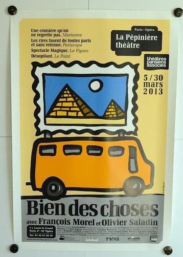 Michel Bouvet - Michel Bouvet - Bien des choses - Affiche, Antiek en Kunst