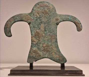 Oud Koperen antropomorfe figuur, H.22,0 cm, W.26,0 cm,