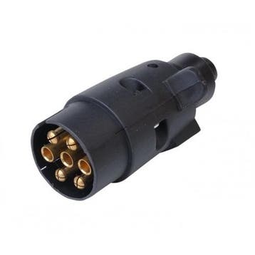 Aanhanger Stekker 7 polig 12 Volt - Zwart, Auto diversen, Aanhangwagen-onderdelen, Ophalen of Verzenden, Nieuw