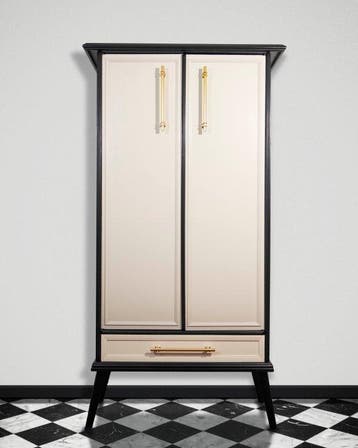 Drankkast - Hout - Mobiele bar Chanel-stijl