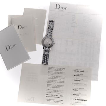 Dior Christal CD113113; Dames Horloge met Diamanten, Overige merken, Polshorloge, Overige materialen, Ophalen of Verzenden