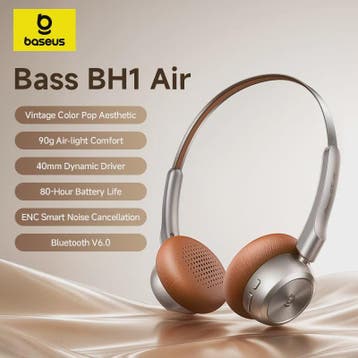 Baseus BH1 Air Draadloze Koptelefoon - Lichtgewicht (90g), 8, Computers en Software, Verzenden, Nieuw