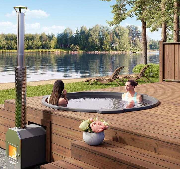 Scandic Hottub | inbouw model | 35kW houtkachel, Tuin en Terras, Bubbelbaden en Hottubs, Vast, Nieuw, Inbouw, Ophalen of Verzenden