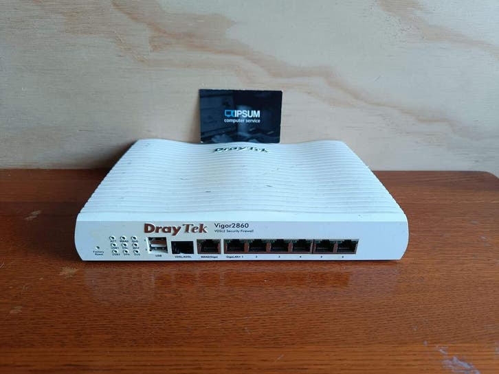 Draytek Vigor 2860 Annex A VDSL2 Security Firewall, Computers en Software, Routers en Modems, Refurbished, Ophalen of Verzenden