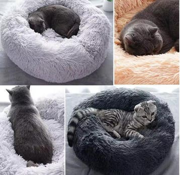 Pluche Honden- en Kattenbed–Rond, Warm, Zacht en Wasbaar Nes, Dieren en Toebehoren, Hondenmanden, Verzenden, Nieuw