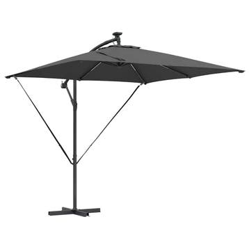 vidaXL Parasol Antraciet 249 x 249 x 250 cm Polyester en, Verzenden, Nieuw, 2 tot 3 meter