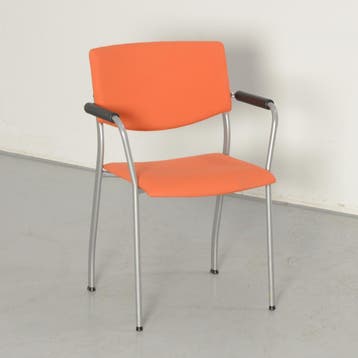 Ahrend 320 vergaderstoel, oranje, 4-poot onderstel, Ophalen of Verzenden, Nieuw