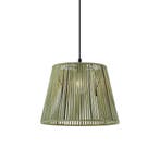 Buiten hanglamp zwart met groene kap van touw IP44 - Cava, Verzenden, Nieuw