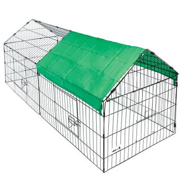 MaxxPet Konijnenhok - Konijnenren met Zonnescherm 185x75x..., Verzenden, Nieuw