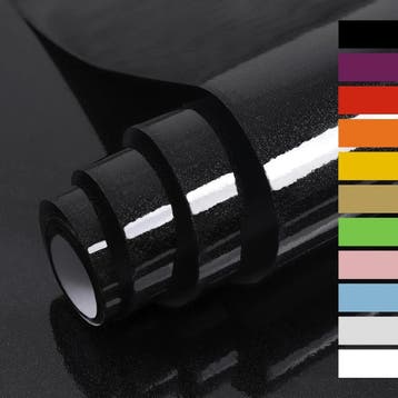 Zelfklevende folie Zwart Glitter | Retourdeal 70% Korting, Ophalen of Verzenden, Nieuw, Folie