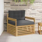 vidaXL Tuinbank Polyester wit en antracietkleurig, Verzenden, Nieuw