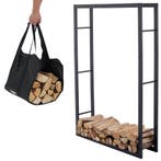 Houtopslag | Brandhoutrek | Houtrek | 100x25x148cm | Staal, Verzenden