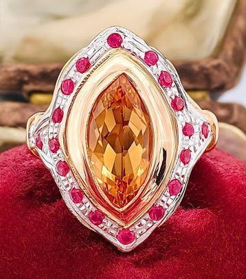 Zonder minimumprijs - Ring - 9 kt. Roségoud, Zilver Quartz -, Nieuw