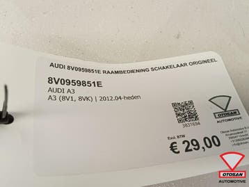 Audi 8v0959851e Raambediening schakelaar Origineel links voo, Auto-onderdelen, Ophalen, Gebruikt, Audi