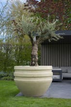 Vesta XXL 120x90 cm Cream, Tuin en Terras, Verzenden, Nieuw, Rond, Beton
