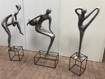 Metalen beelden | levensgroot beeld | sculpturen | uniek, Ophalen of Verzenden, Nieuw, Metaal, Mensenbeeld