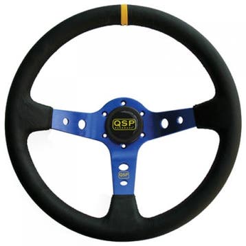 QSP stuur leder 90mm diep blauw, Auto-onderdelen, Verzenden, Nieuw