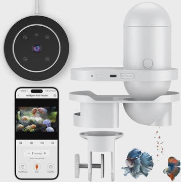 Aquariums Fish Feeder with 2.5K Camera, App Control, Moistur, Verzenden, Nieuw