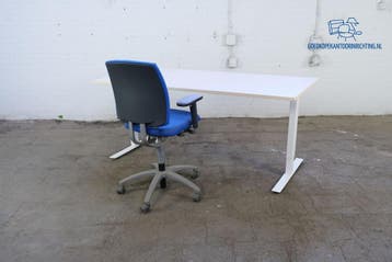 Gebruikt Eromes bureau 180x80 – ahorn blad, wit frame, Overige typen, Gebruikt, Verzenden, Overige merken