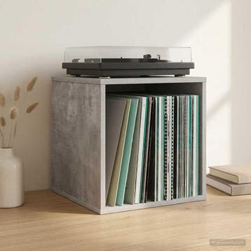 vidaXL Vinyl Album Doos 2 st Betongrijs 37 x 36,5 x 38 cm, Verzenden, Nieuw