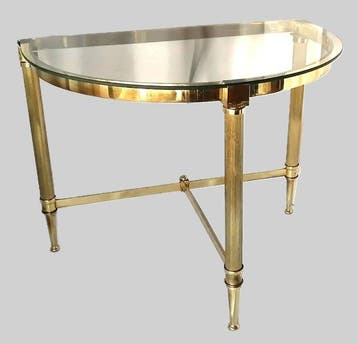 1950s halvemaan-tafel 61 cm - Demontabel - Bijzettafel -, Nieuw