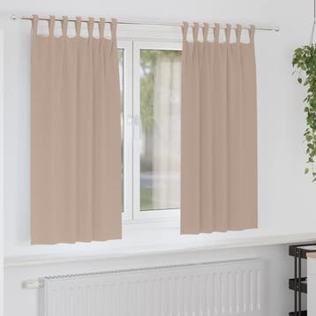 vidaXL Zwart-out Gordijnen met Ringen 2 st Taupe 175 x 140, Verzenden, Nieuw
