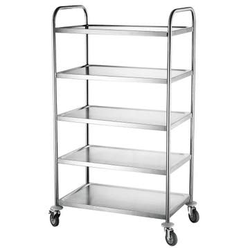 Serveerwagen | RVS | 5 Niveaus (830x510) | Wielen (Geremd) |, Zakelijke goederen, Verzenden, Nieuw in verpakking