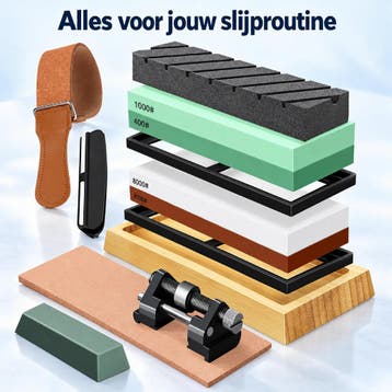 Ruhhy Dubbelzijdige messenslijpset – Compleet met accesso., Ophalen of Verzenden, Nieuw, Overige typen
