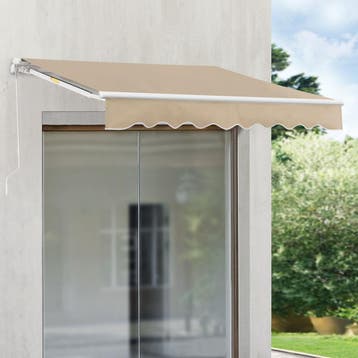 Zonnescherm Bitonto luifel handbediend met knikarm 250x200 c, Verzenden, Nieuw