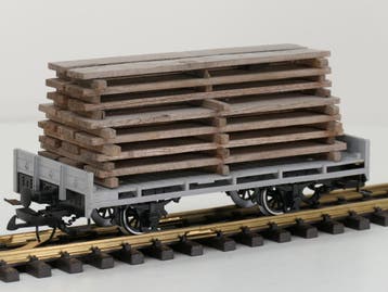 LGB 4001 B Pritsche Wagen mitt Holz Beladung, Metallrader..., Gebruikt, Overige typen, Ophalen of Verzenden, LGB