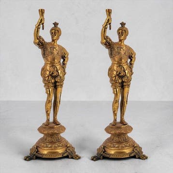 Kandelaber renaissancistische - 41 cm - Brons - Karel Vs, Antiek en Kunst