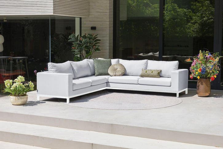 Flow. Square straight hoekbank lead chiné |, Tuin en Terras, Tuinsets en Loungesets, Ophalen of Verzenden