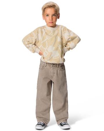 HEMA Kinderjeans wide leg bruin, Verzenden, Nieuw