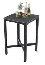 Vierkante Industriële Bartafel – Steen & Metaal, 70×70×105, Verzenden, Nieuw