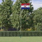 vidaXL Vlag met vlaggenmast Kroatië 6,08 m aluminium, Verzenden, Nieuw