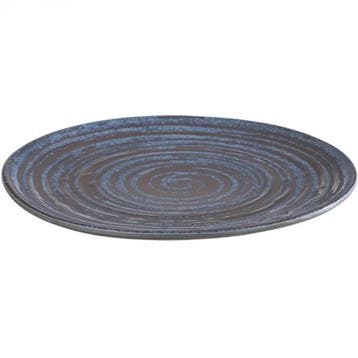 Bord | LOOPS | Melamine | Blauw | Per Stuk | Ø220x20(h)mm, Verzenden, Nieuw in verpakking