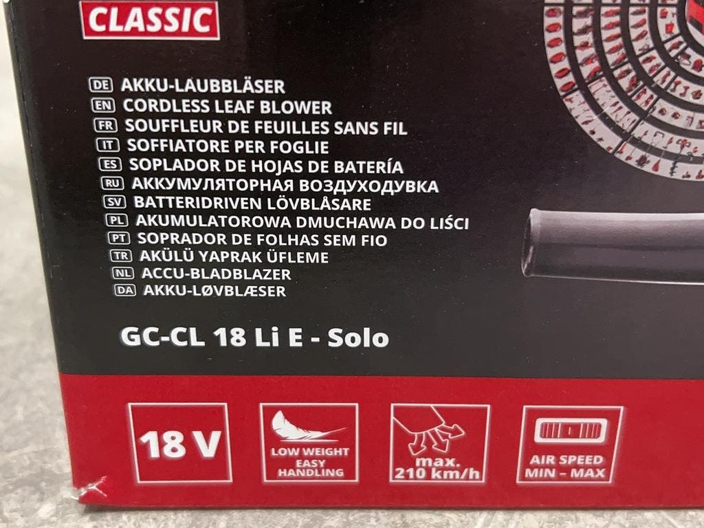 Veiling - Einhell accu bladblazer 18V body GC-CL 18 Li E-Sol - Bladblazers