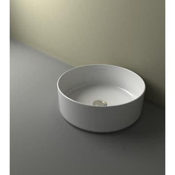 Wiesbaden Link Waskom Rond - 40x12cm - Keramiek - Glans Wit, Ophalen of Verzenden, Nieuw